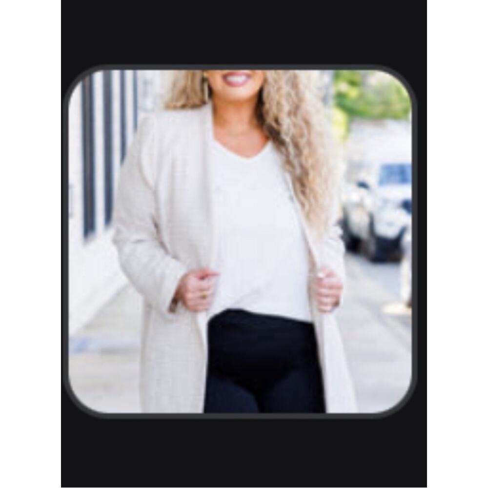 Chic Soul Women’s Tweed Open Blazer Coat Size 1X